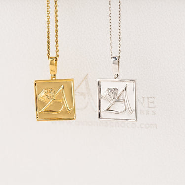 White, Yellow 14k Yellow Gold Avianne Pendant
